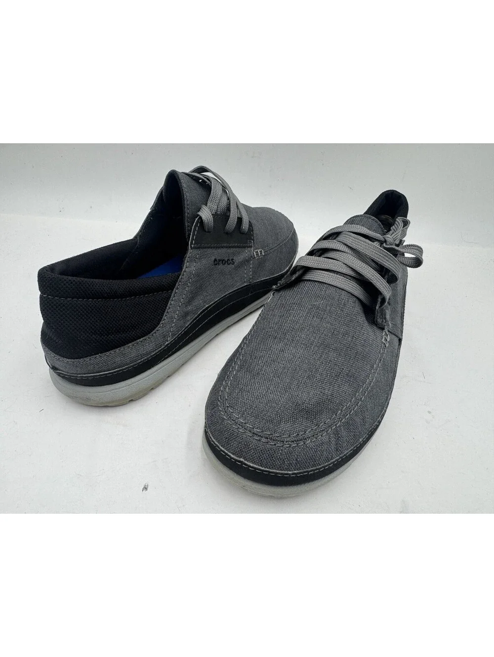 Crocs Santa Cruz Playa Men's Sneakers 12 Gray Comfort Lace Up Shoes